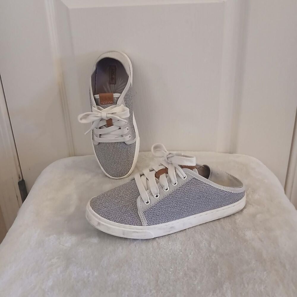 OluKai Pehuea Lī Slip-On Sneakers Slides Convertible Heel W 6.5 Coastal Beach